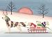 Christmas cards: Sled ride with golden labrador (lab) family / Lynch