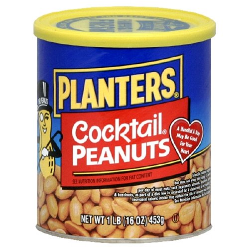 Planters Peanut Cocktail, Unsalted, 16-Ounce Units (Pack of 6) by Planters