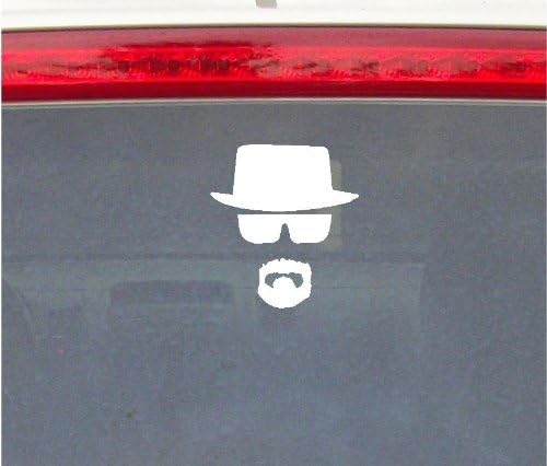 3in Tall 2.7in Wide White Heisenberg Laptop Iphone Notebook Car Outdoor Decal Sticker Apple