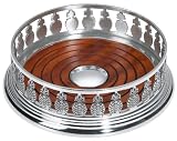 Ginkgo Pineapple Pewter Wine Bottle Coaster