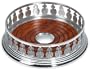 Ginkgo Pineapple Pewter Wine Bottle Coaster