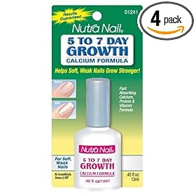 Nutra Nail 5 to 7 Day Growth Calcium Formula (13 ml), 0.45-OunceBottles (Pack of 4)