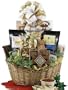 Treats for Two Dog & Owner Gift Basket : Basket Theme CHRISTMAS : Bow Style Elegant Hand Tied Bow