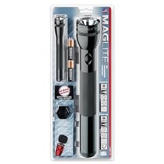 Mag-Lite SX0101RU Value-Pack: 1 x 3 D-Cell Stablampe und 1 x Mini Maglite AA inklusiv Nylonholster, Wegrollschutz, 2 Ersatzscheiben und Batterien