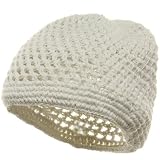 Hand Crocheted Beanie (01)-White W16S28E
