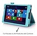 [Corner Protection] Lenovo TAB S8-50 Tablet Case Cover, FYY Premium Soft Folio Leather Case for Lenovo TAB S8-50 Tablet Cyan (With Auto Wake/Sleep Feature)