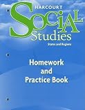 Harcourt Social Studies: Homework and Practice Book Student Edition Grade 4 States and Regions