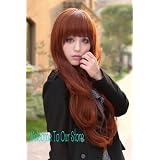 X&Y ANGEL New Fashion Kanekalon Long Wavy Sexy Hair Wig Wigs Wine Red