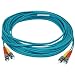 10Gb Fiber Optic Cable, ST/ST, Multi Mode, Duplex - 10 Meter (50/125 Type) - Aqua