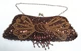 Clutch Beaded Handmade Evening Handbag / Purse W/Shoulder Chain Brown 51GFJeLQMsL. SL160 Clutch Beaded Handmade Evening Handbag / Purse W/Shoulder Chain Brown