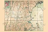 Art Poster, Map of the Most Inhabited Part of New England - 27.5 x 18.75