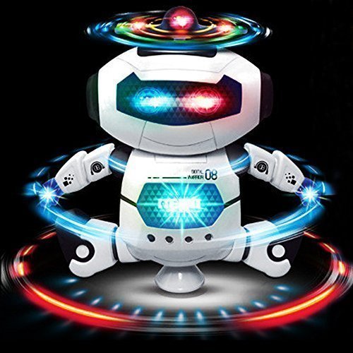 Dancing Robot for Celebration. Battery Powered with Lights and Music. Fun At Home and Office