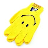 ワークグローブ ワンポイントデザイン ニット手袋/軍手 防寒 WorkGlove-2-04.スマイル 黄