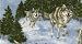 By the Yard Snow Wolves Wolf 100% Cotton Quilt Fabric