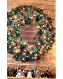 36 Pre-lit Windsor Pine Artificial Christmas Wreath - Multi Lights