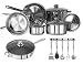 Innova Classicor 19-Piece Stainless-Steel Cookware Set with Lids