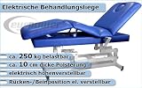 11934 Elektrische Behandlungsliege Therapieliege Massageliege Ruheraumliege in blau