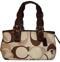 Women's Coach Purse Handbag 12195 Tonal C Zp Satchel
