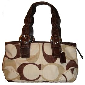 Ladies Coach Purse Handbag 12195 Tonal C Zp Satchel
