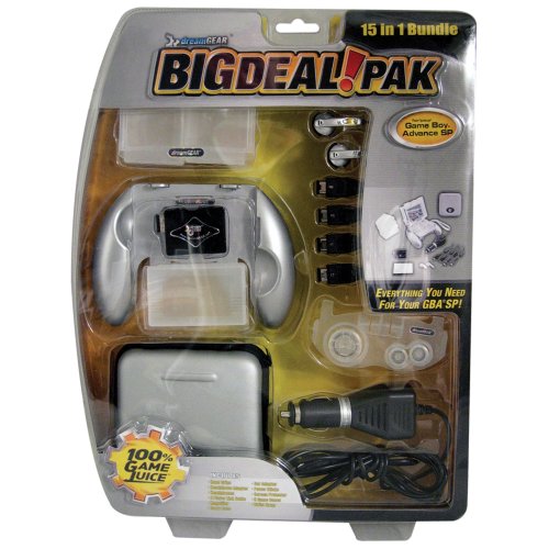 Game Boy Advance SP Big Deal Pack 15 In 1 Bundle - Platinum