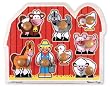 Melissa and Doug Large Knob Wooden Farm Puzzle