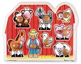 Melissa and Doug Large Knob Wooden Farm Puzzle