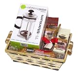 Coffee Lovers Mothers Day Godiva Coffee with Fresco French Press Holiday Gourmet Gift Basket