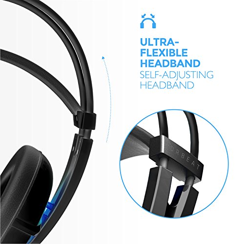 Sentey Gaming Headset Microphone Orbeat Black Gs4441 Audiophile Level