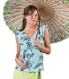 Carve Designs Women's Santa Barbara Tee Top, Aqua, Small