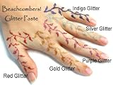 Beachcombers! Glitter Sparkle Paste Gel Multi Pack for Henna Tattoos & Body Art: Comes in Gold, Silver, Blue, Red, Purple