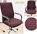 Shihualine(TM) Slipcovers Cloth Chair pads Removable Office Cover stretch cushion Resilient Fabric Coffee (Size L)
