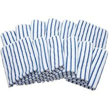 Brio CAMZ76188 Blue Microfiber Glass Cleaning & Polishing Cloths , (Set of 12)