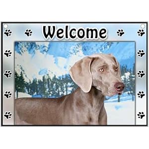 Weimaraner Welcome Sign