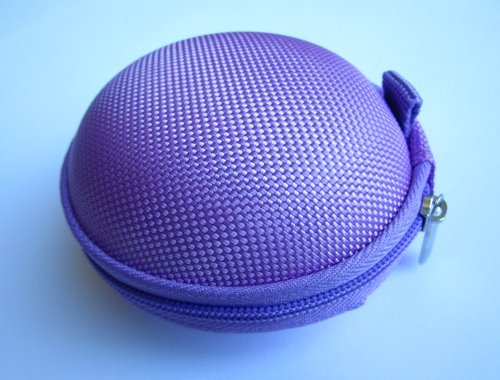 Purple (Lavender) Pocket Size Carrying Case for Plantronics Backbeat Go , Marque 2 M165 , Marque M155 , Savor M1100 , M100 , MX100 , M55 , M50 , M28 , M25 , M20 , Pulsar 260 Wireless Bluetooth Headset Back Beat Go , M-1100 , M-100 , MX-100 , M-155 , M-55 , M-28 , M-25 , M-50 , M-20 Bag Holder Pouch Hold Box Pocket Size Hard Holder Mono Stereo + Black Sea International Logo Good Quality Micro Fiber Cleaning Cloth (random color) 