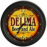 DELIMA 'S Beer and Ale Cascading Pub Wall Clock