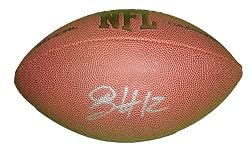 Cincinnati Bengals Mohamed Sanu Autographed NFL Wilson Touchdown Football, Rutgers Scarlet Knights, Proof Photo