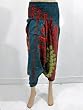 Womens Bollywood Designer Hippie Cotton Blue Harem Capri Pant 38"