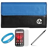 Blue & Black Portola Executive Leather Holster Carrying Case with Fixed Bel ....