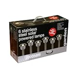 Proteam SL1041 - Set of 2 Solar Powered Black Plastic LED Spotlights