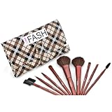 FASH britannique Brush Set cosmétique série 2011 avec étui en cuir, en nylon, 9 pièces
