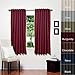 Best Home Fashion Thermal Insulated Blackout Curtains - Back Tab/ Rod Pocket - Burgundy - 52