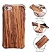 NeWisdom iPhone 8 Case Wood iPhone 7 Case Shockproof Ultimate Protection Reinforced Corners Genuine Wooden Design Case for Apple iPhone 8 iPhone7 – Sandalwood