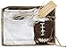 Mud Pie Baby Football Gift Set - Crawler and Rattle Set, Brown, 0-3 Months