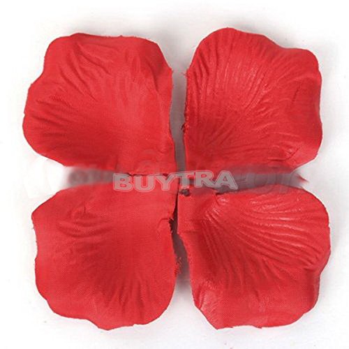 100pcs Red Silk Rose Petals Wedding Bridal Party Flower Scatters