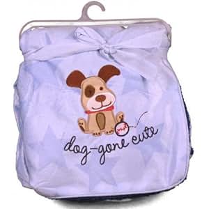 Amazon.com: Embroidered Fleece Baby Blanket: Dog-Gone Cute ...