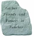 KayBerry Cast Stone Garden Accent Stone Gather Friends and Flowers 66520