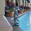 Playful Children Spiting fountain bronze garden sculpture LG (The Digital Angel)