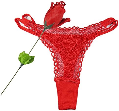 Flygift Red Rose Thong G-string Underwear Great Gift for Your Lovers Pack of 1