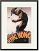 Black Framed/Matted Print 17x23, King Kong