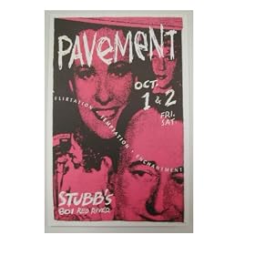 Pavement Poster Handbill Stubbs Austin TX